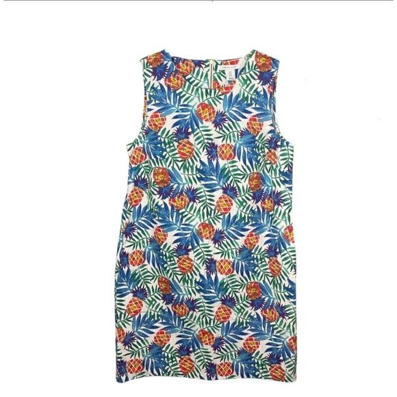 Tabitha Webb Tropical Pineapple Sheath Dress, 8 Summer preppy pockets beachy - Picture 11 of 11